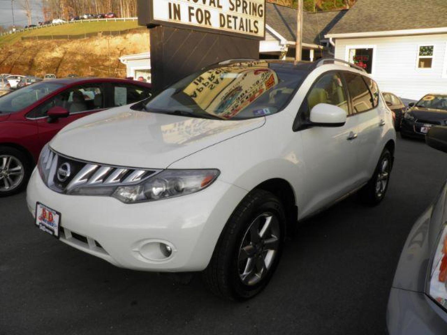 2010 WHITE Nissan Murano SL AWD (JN8AZ1MW1AW) with an 3.5/6CLY engine, AT transmission, located at 15520 McMullen Hwy SW, Belair, MD, 21502, (301) 729-3700, 39.581375, -78.846451 - Photo#0