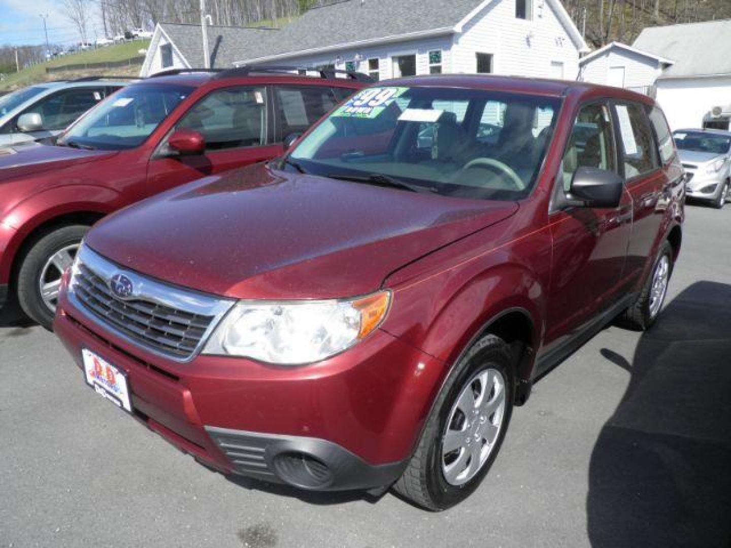 2010 RED Subaru Forester 2.5X (JF2SH6AC4AG) with an 2.5 L4 engine, MAN transmission, located at 15520 McMullen Hwy SW, Belair, MD, 21502, (301) 729-3700, 39.581375, -78.846451 - Photo#0