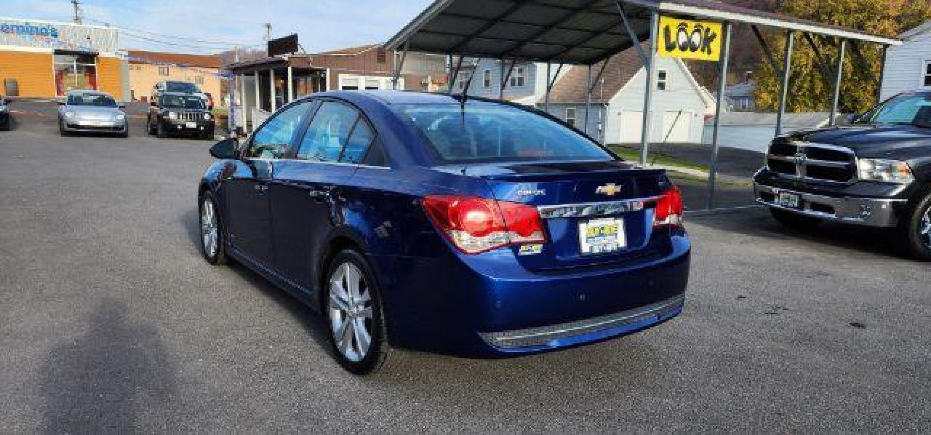 2012 Blue Topaz Metallic /Jet Black/Brick Leather Interior Chevrolet Cruze LTZ (1G1PH5SC8C7) with an 4 engine, AT transmission, located at 15520 McMullen Hwy SW, Belair, MD, 21502, (301) 729-3700, 39.581375, -78.846451 - Photo#4