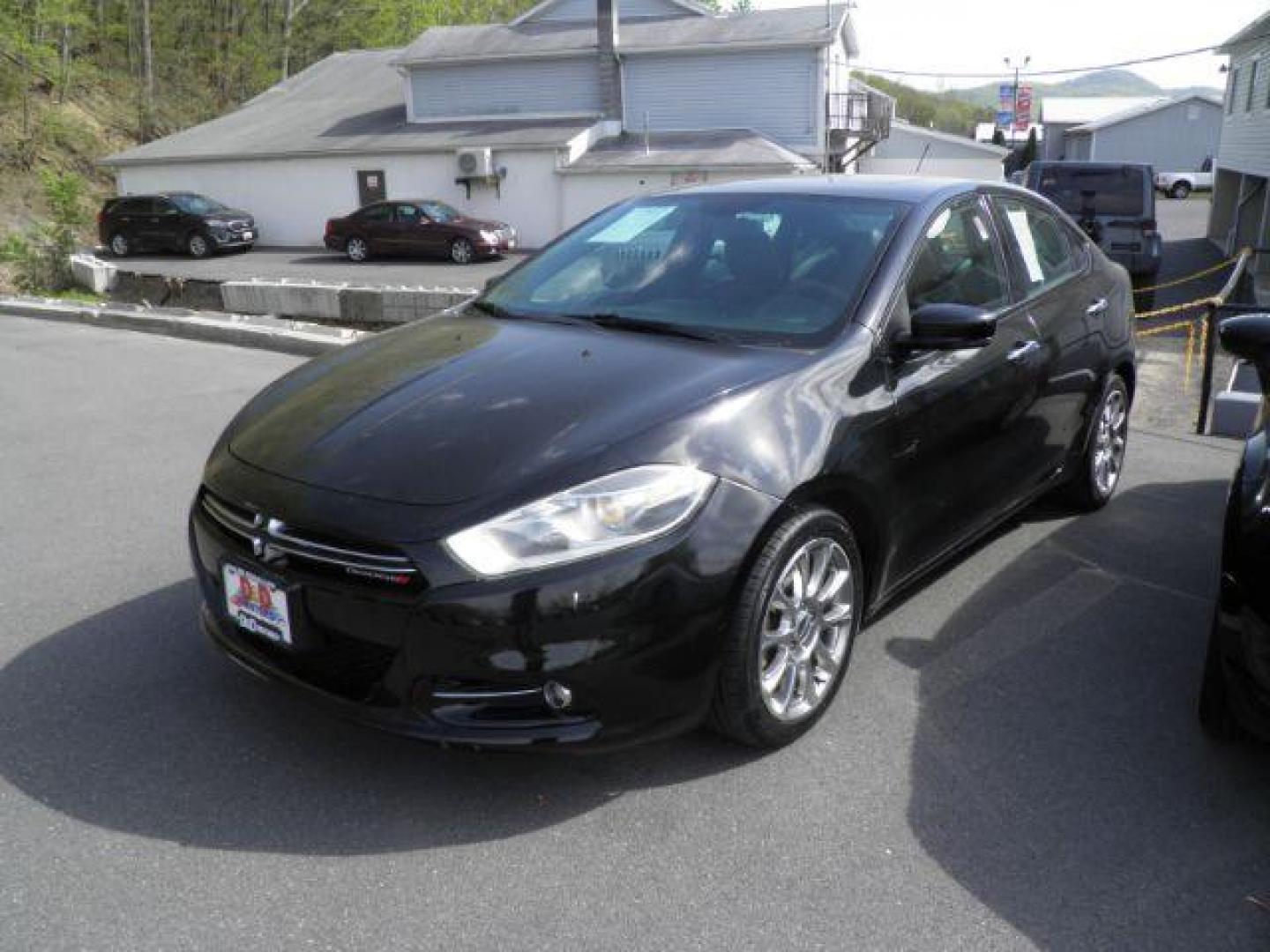 2013 BLACK Dodge Dart Limited (1C3CDFCA8DD) with an 2.0L L4 engine, located at 15520 McMullen Hwy SW, Belair, MD, 21502, (301) 729-3700, 39.581375, -78.846451 - Photo#0