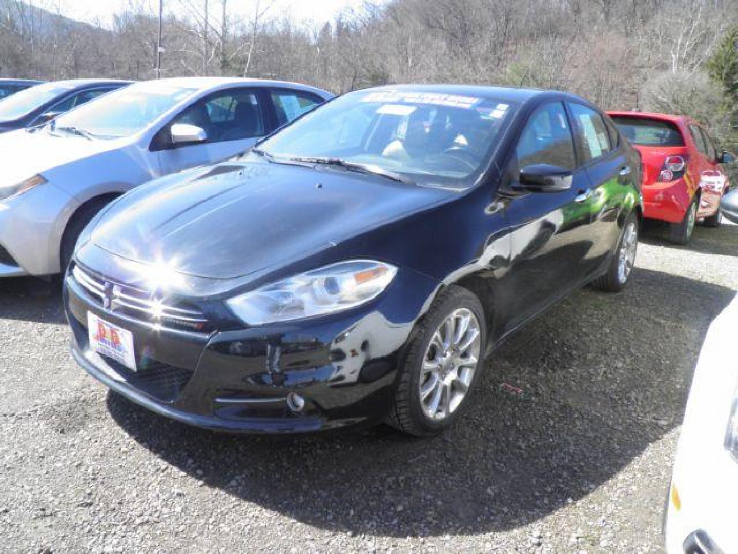 2013 BLACK /Black/Light Frost Leather Interior Dodge Dart Limited (1C3CDFCA2DD) with an 2.0l L4T engine, AT transmission, located at 19521 New George's Creek Rd SW, Barton, MD, 21521, (301) 463-2404, 39.524323, -79.017906 - Photo#0