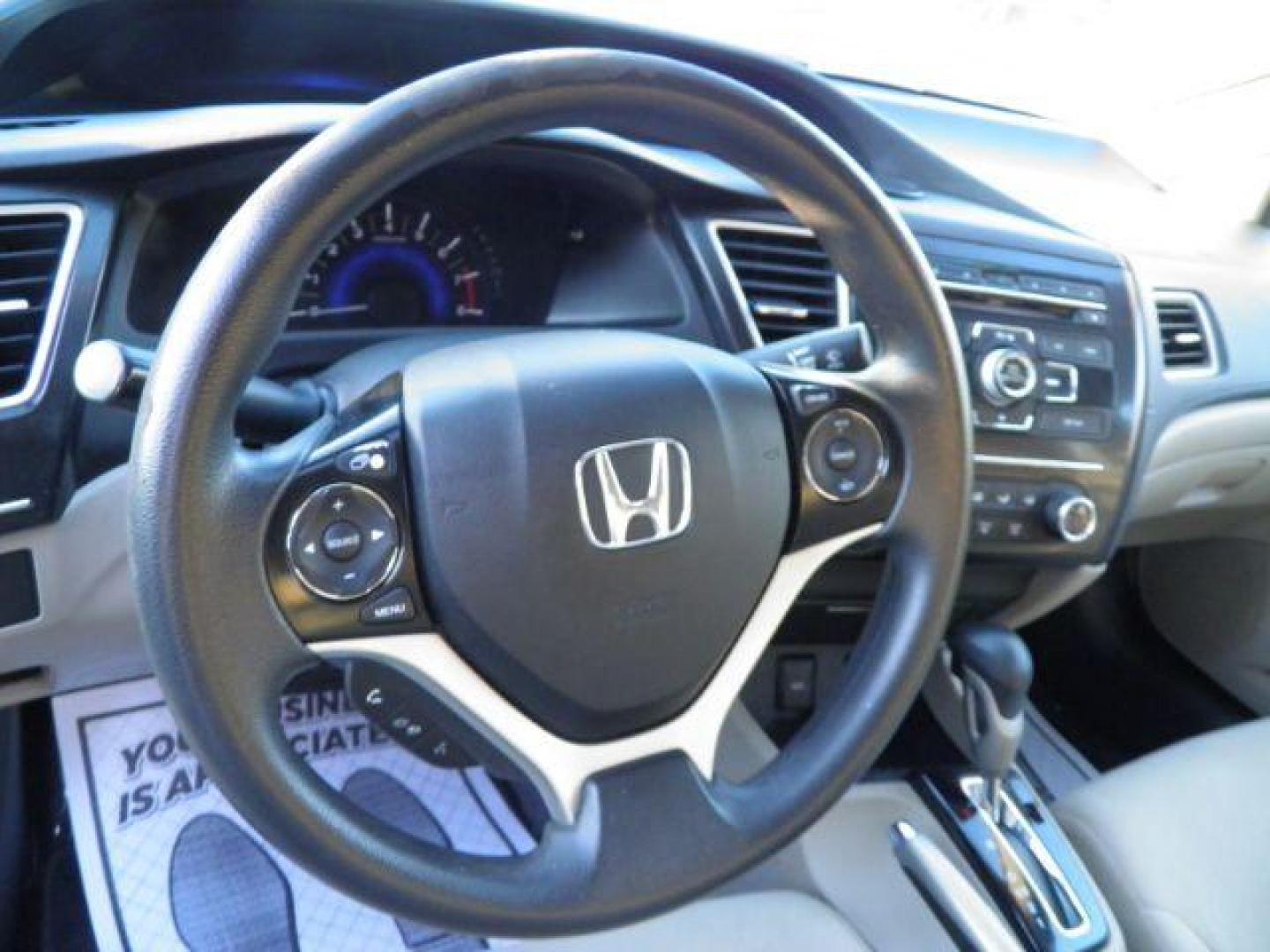 2013 WHITE Honda Civic LX Sedan 5-Speed AT (19XFB2F58DE) with an 1.8L L4 engine, AT transmission, located at 15520 McMullen Hwy SW, Belair, MD, 21502, (301) 729-3700, 39.581375, -78.846451 - Photo#2