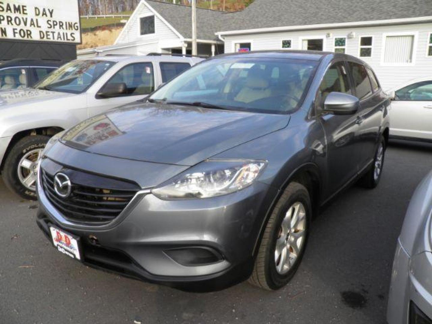 2013 GRAY Mazda CX-9 Touring AWD (JM3TB3CVXD0) with an 3.7L V6 engine, AT transmission, located at 15520 McMullen Hwy SW, Belair, MD, 21502, (301) 729-3700, 39.581375, -78.846451 - Photo#0