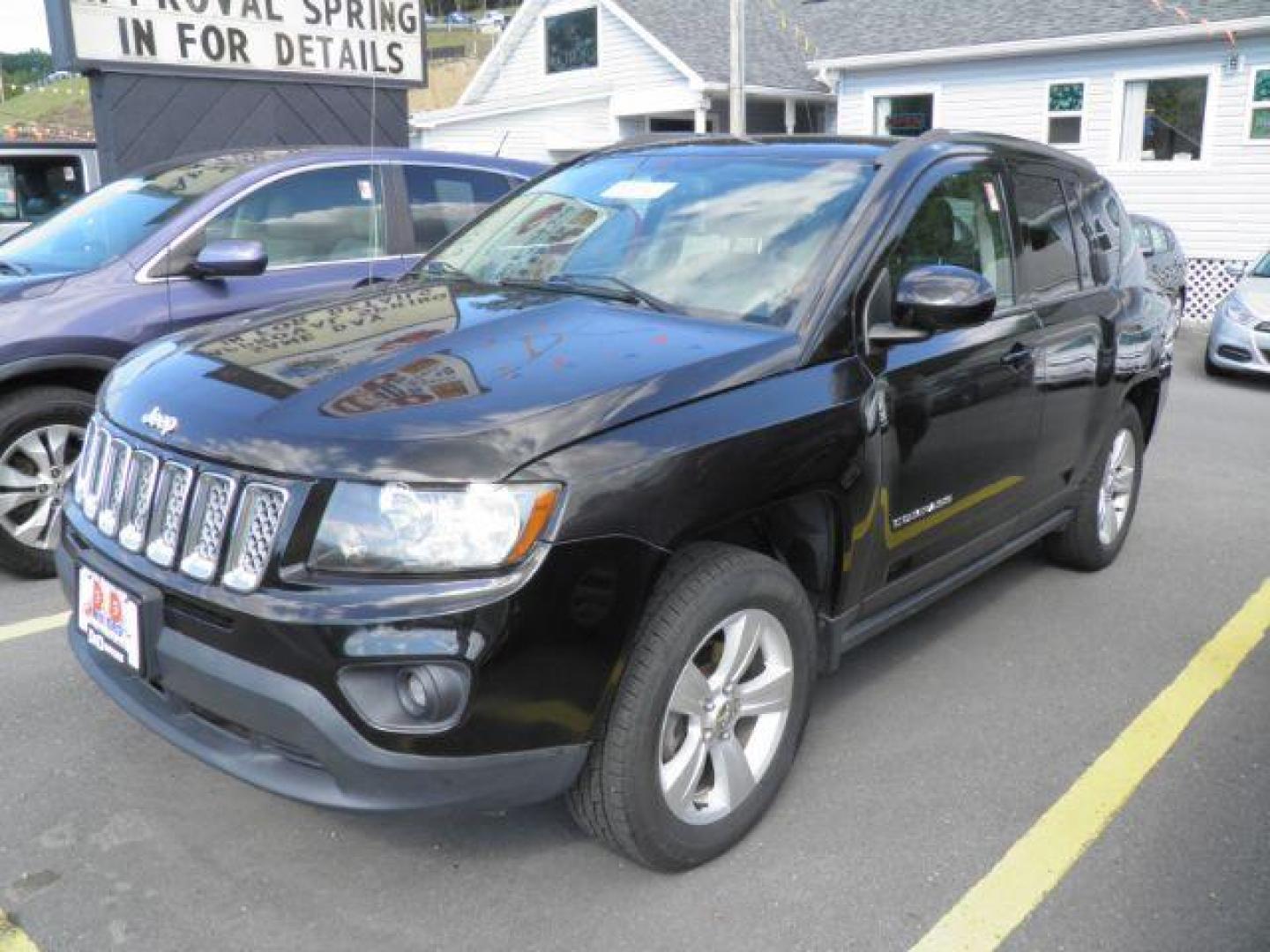 2014 BLACK Jeep Compass Latitude 4WD (1C4NJDEB5ED) with an 2.4L L4 engine, AT transmission, located at 15520 McMullen Hwy SW, Belair, MD, 21502, (301) 729-3700, 39.581375, -78.846451 - Photo#0