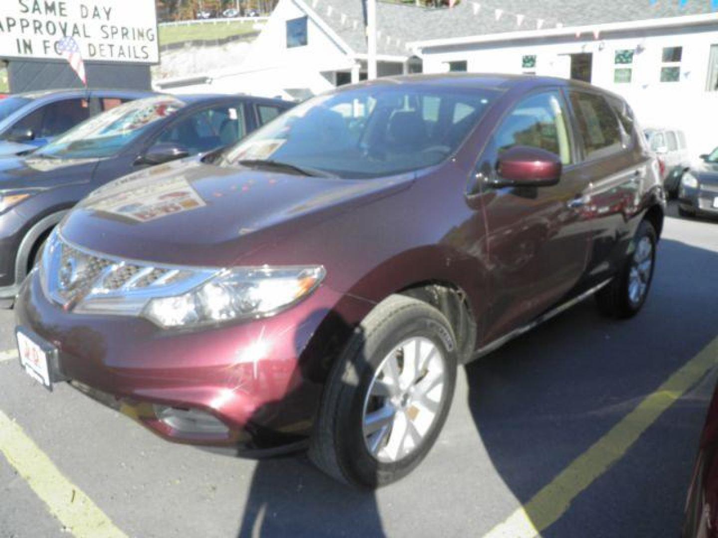 2014 BURGUNDY NISSAN MURANO S AWD (JN8AZ1MW4EW) with an 3.5L V6 engine, AT transmission, located at 15520 McMullen Hwy SW, Belair, MD, 21502, (301) 729-3700, 39.581375, -78.846451 - Photo#0