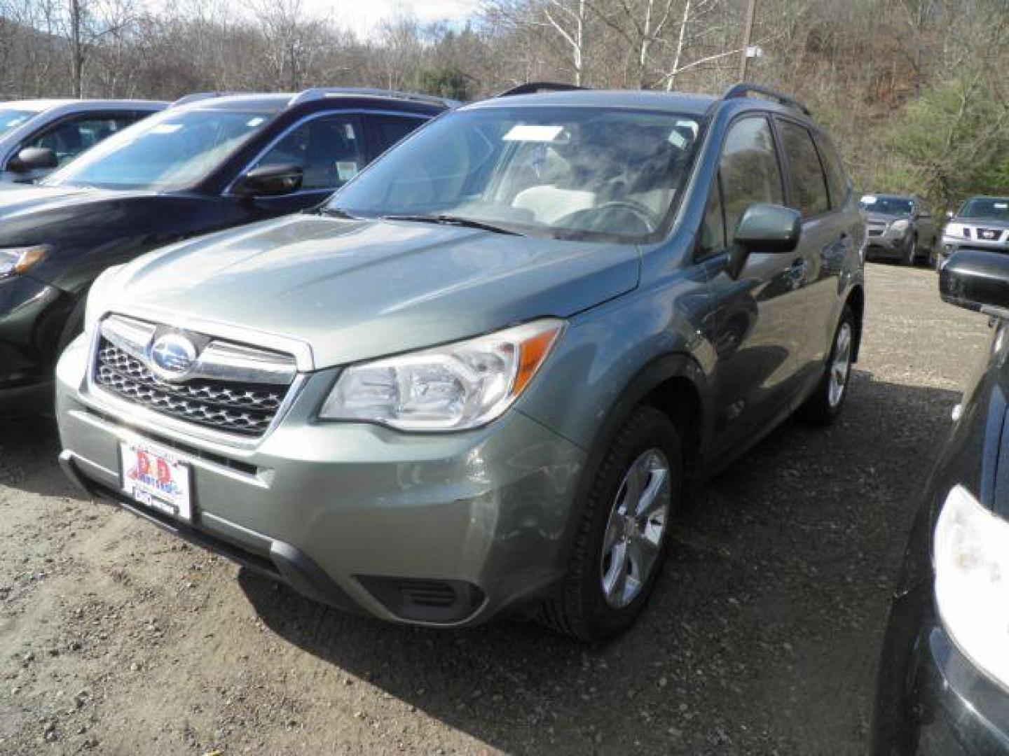 2014 GRAY Subaru Forester 2.5i Premium (JF2SJACC6EG) with an 2.5 L4 engine, 6SP transmission, located at 19521 New George's Creek Rd SW, Barton, MD, 21521, (301) 463-2404, 39.524323, -79.017906 - Photo#0