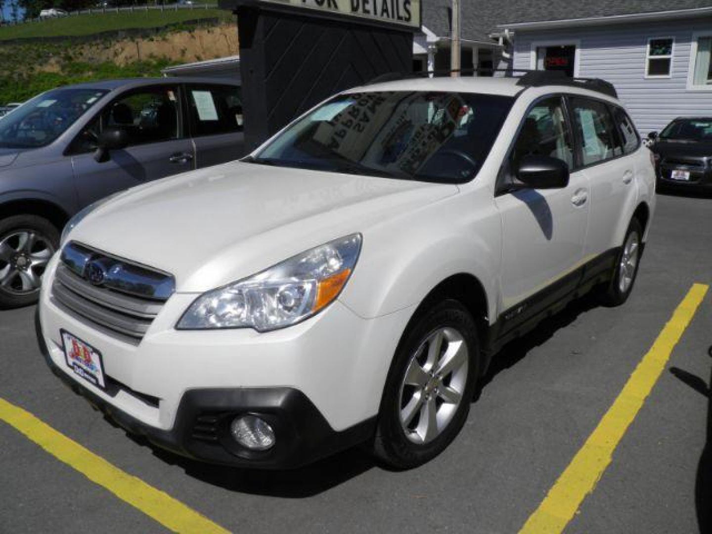 2014 WHITE Subaru Outback 2.5i (4S4BRBACXE3) with an 2.5 L4 engine, located at 15520 McMullen Hwy SW, Belair, MD, 21502, (301) 729-3700, 39.581375, -78.846451 - Photo#0