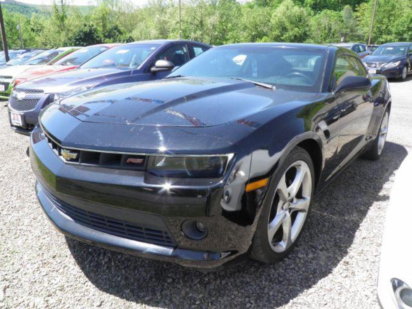 2015 BLACK Chevrolet Camaro 1LT Coupe (2G1FD1E3XF9) with an 3.6L V6 engine, AT transmission, located at 19521 New George's Creek Rd SW, Barton, MD, 21521, (301) 463-2404, 39.524323, -79.017906 - Photo#0