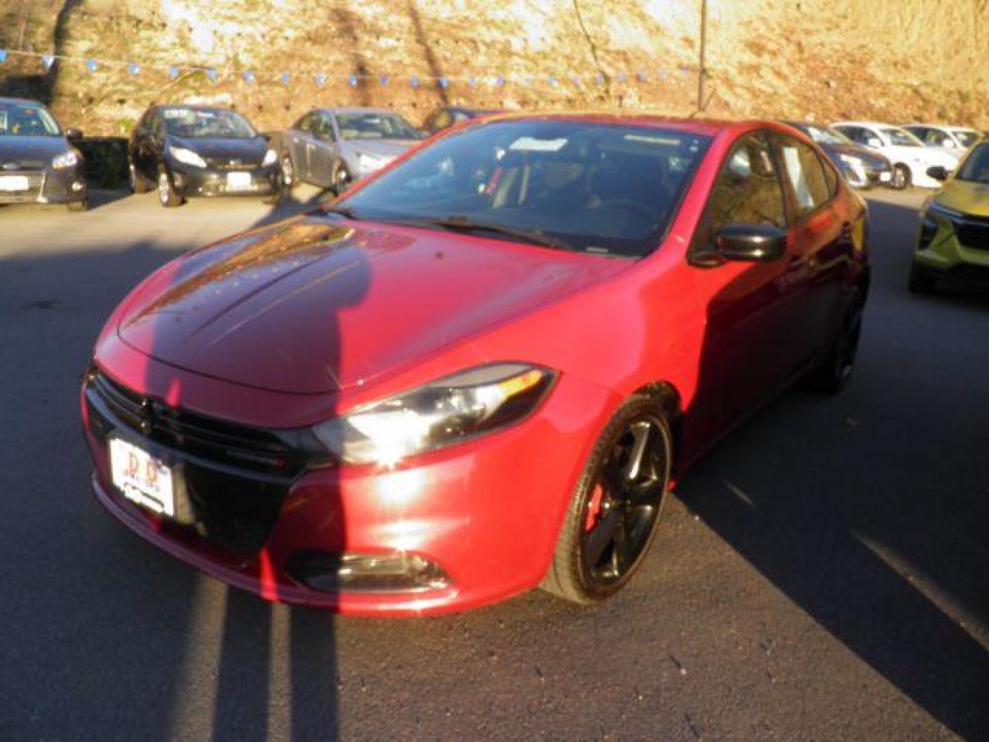 2015 RED DODGE DART SXT (1C3CDFBB5FD) with an 2.4L L4 engine, MAN transmission, located at 15520 McMullen Hwy SW, Belair, MD, 21502, (301) 729-3700, 39.581375, -78.846451 - Photo#0