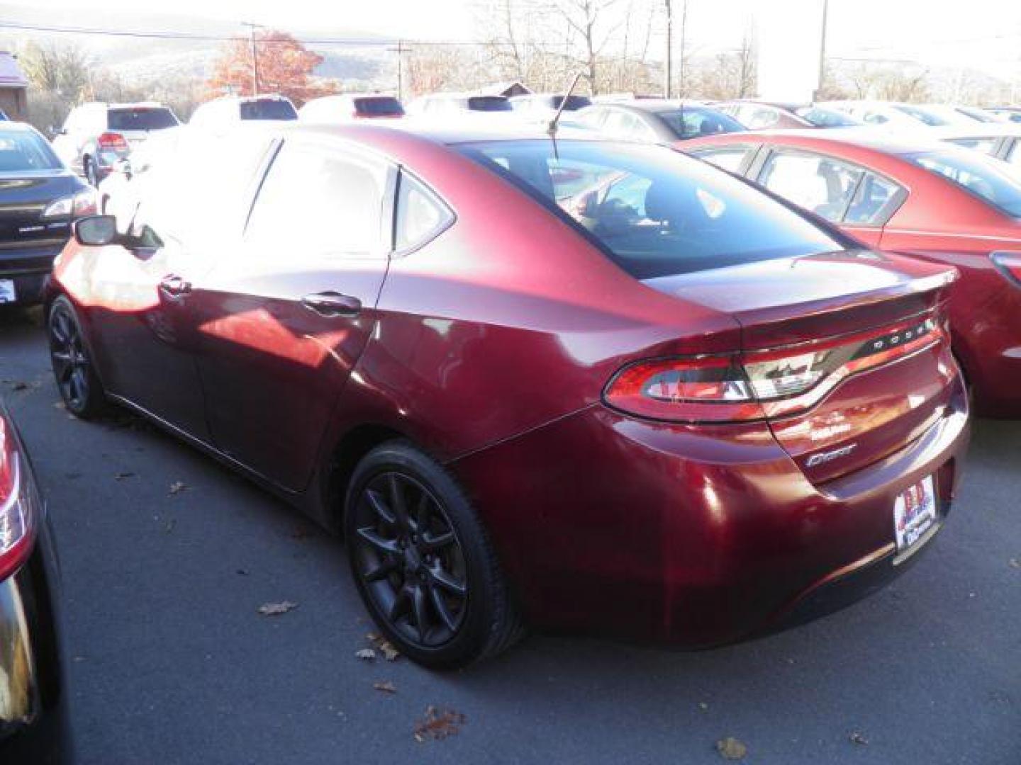 2015 MAROON Dodge Dart SE (1C3CDFAA4FD) with an 2.0l L4T engine, AT transmission, located at 19521 New George's Creek Rd SW, Barton, MD, 21521, (301) 463-2404, 39.524323, -79.017906 - Photo#4