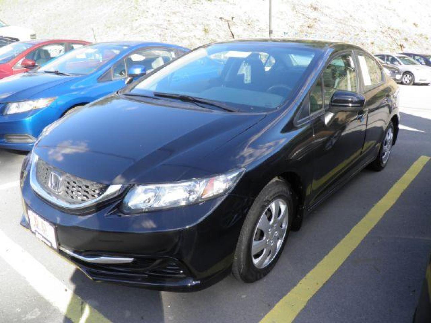 2015 BLACK HONDA CIVIC LX Sedan CVT (19XFB2F57FE) with an 1.8L L4 engine, AT transmission, located at 15520 McMullen Hwy SW, Belair, MD, 21502, (301) 729-3700, 39.581375, -78.846451 - Photo#0