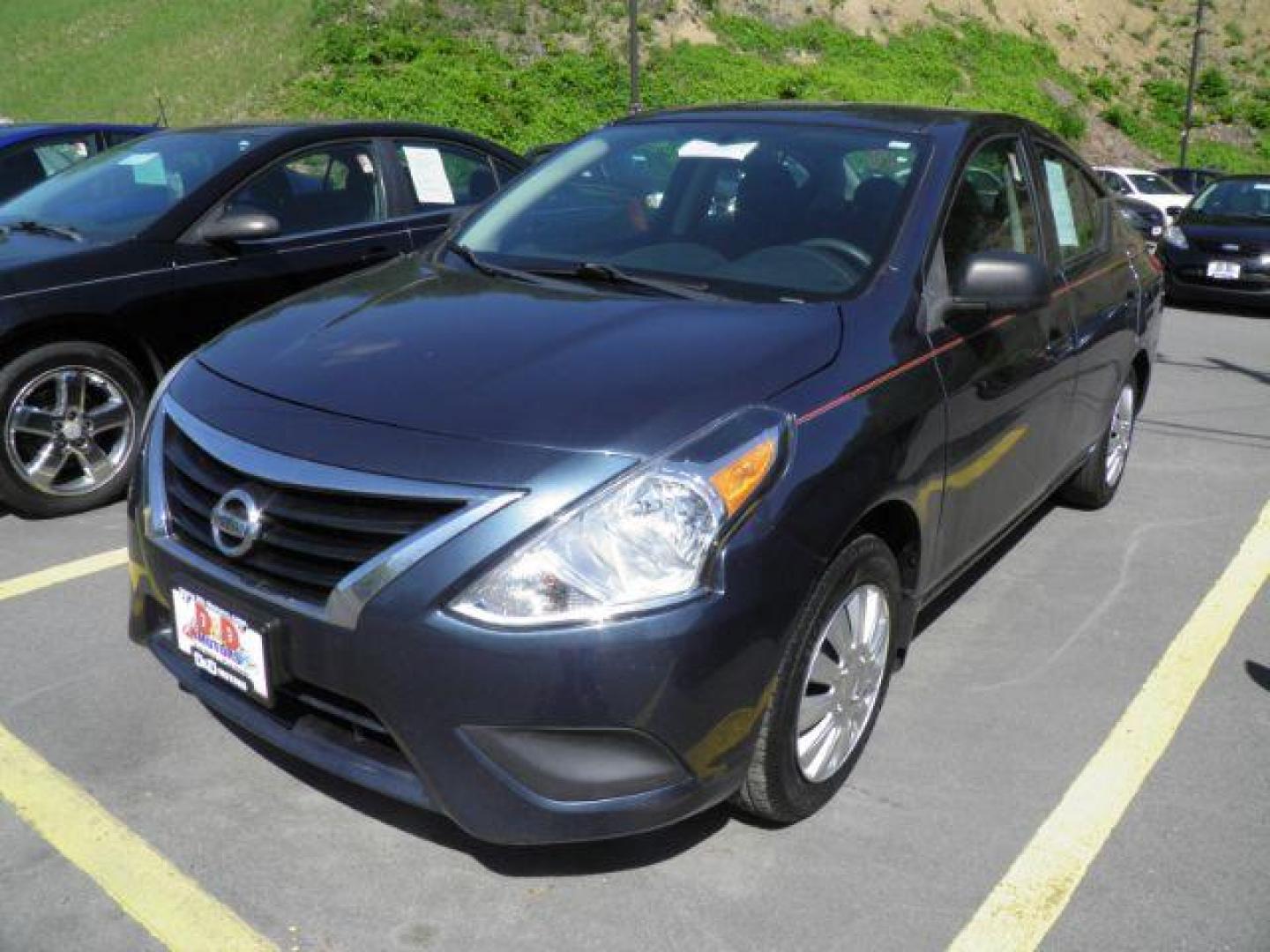 2015 BLUE Nissan Versa 1.6 S 5M (3N1CN7AP3FL) with an 1.6L L4 DOHC 16V engine, AT transmission, located at 15520 McMullen Hwy SW, Belair, MD, 21502, (301) 729-3700, 39.581375, -78.846451 - Photo#0