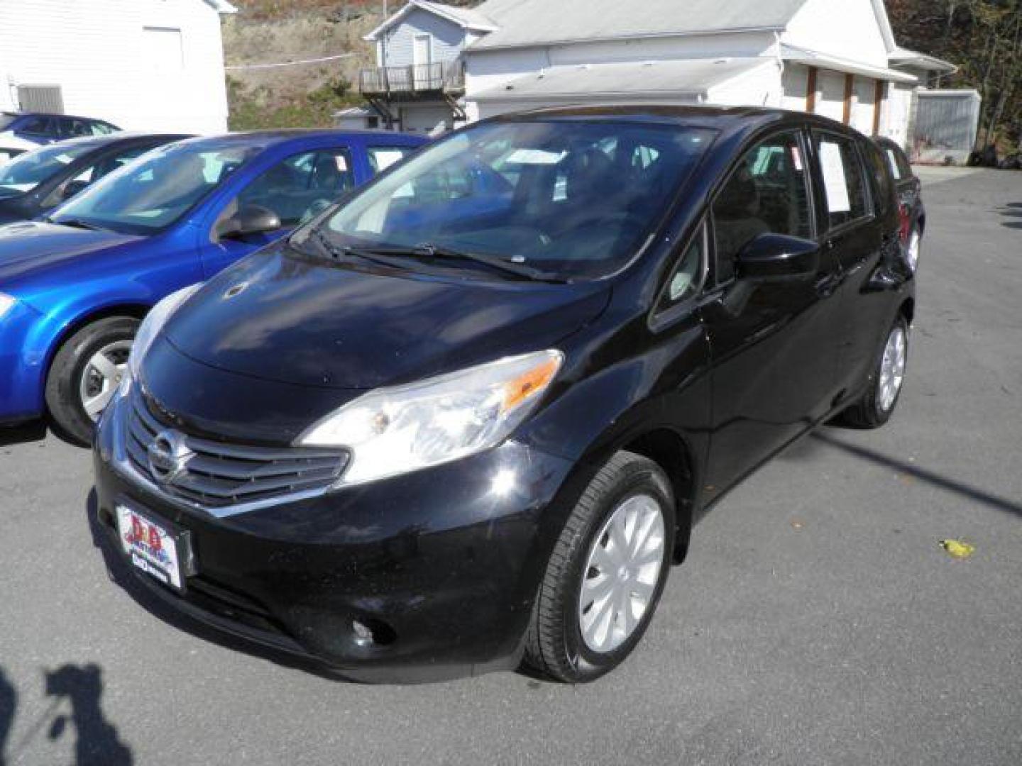 2015 BLACK NISSAN VERSA S (3N1CE2CP4FL) with an 1.6L L4 engine, MAN transmission, located at 15520 McMullen Hwy SW, Belair, MD, 21502, (301) 729-3700, 39.581375, -78.846451 - Photo#0