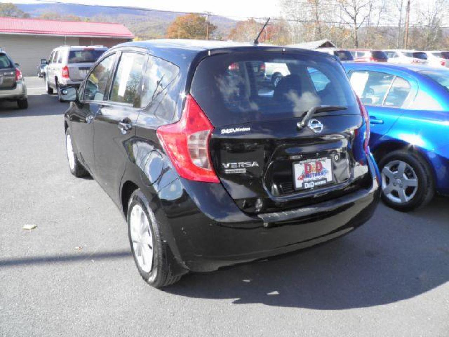 2015 BLACK NISSAN VERSA S (3N1CE2CP4FL) with an 1.6L L4 engine, MAN transmission, located at 15520 McMullen Hwy SW, Belair, MD, 21502, (301) 729-3700, 39.581375, -78.846451 - Photo#5