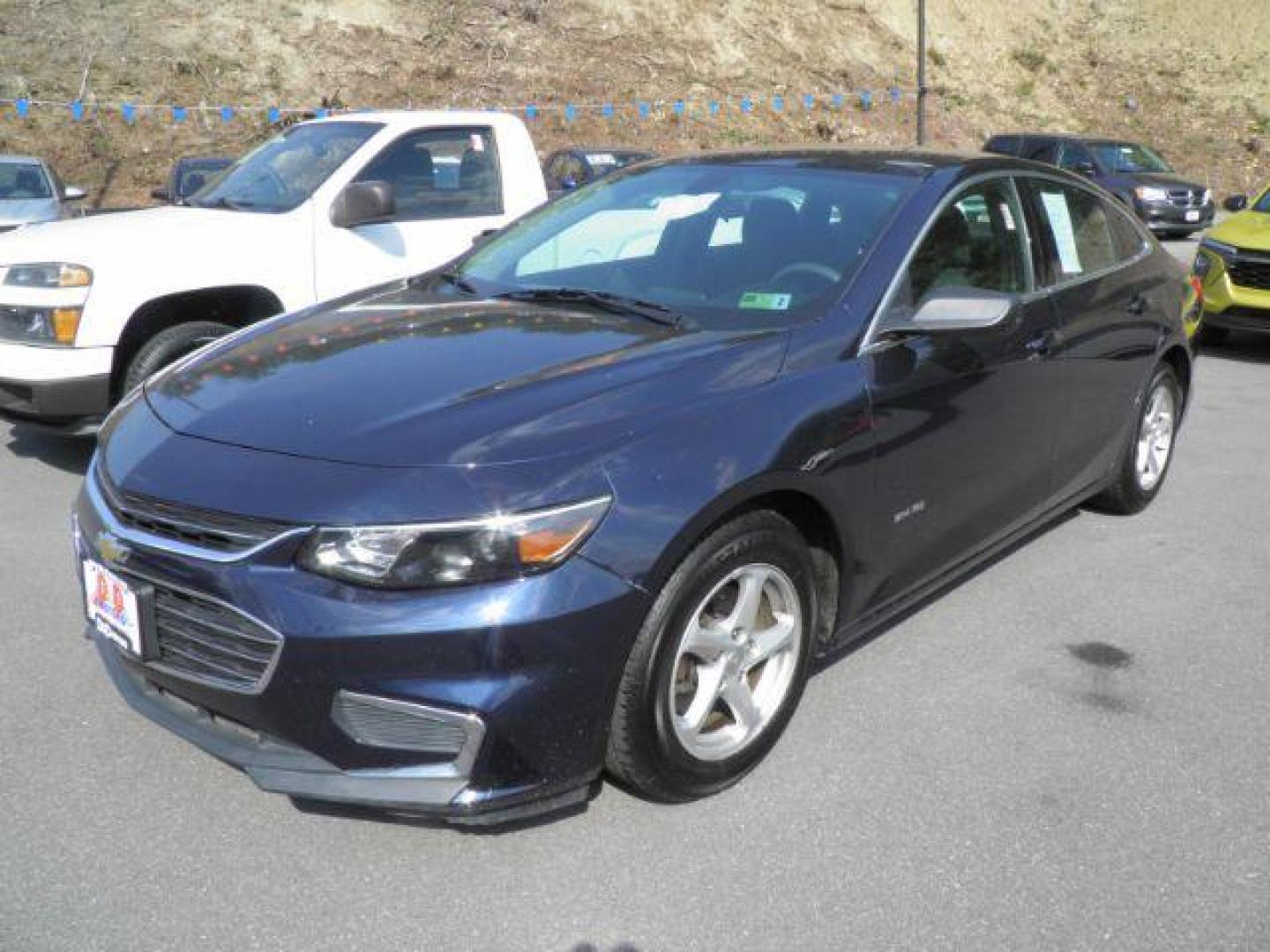 2017 BLUE Chevrolet Malibu LS (1G1ZB5ST0HF) with an 1.5L L4 engine, AT transmission, located at 15520 McMullen Hwy SW, Belair, MD, 21502, (301) 729-3700, 39.581375, -78.846451 - Photo#0